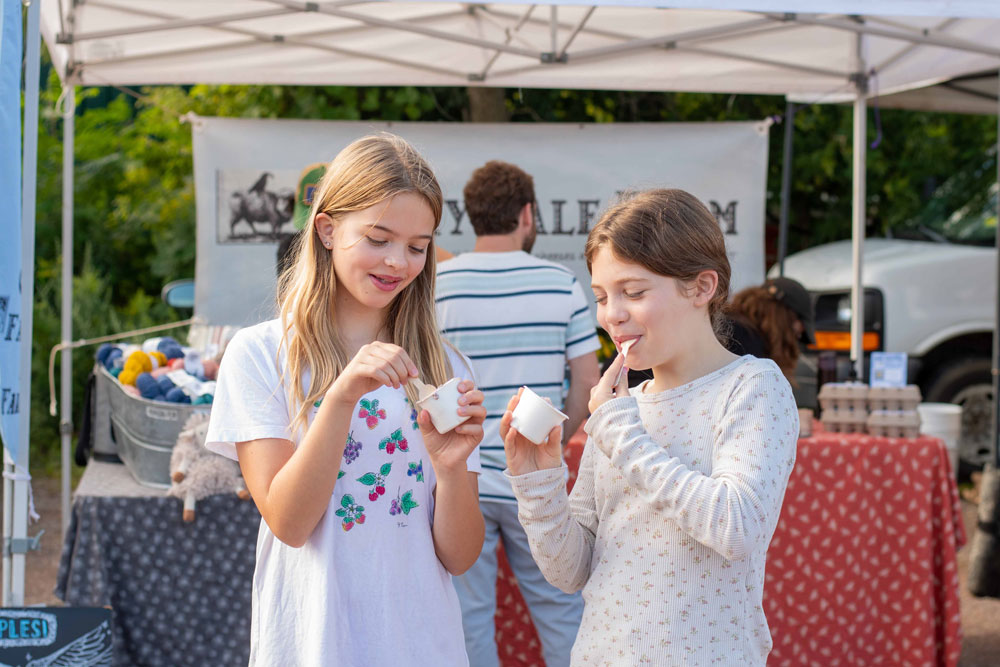 kids eating Vermont dairy